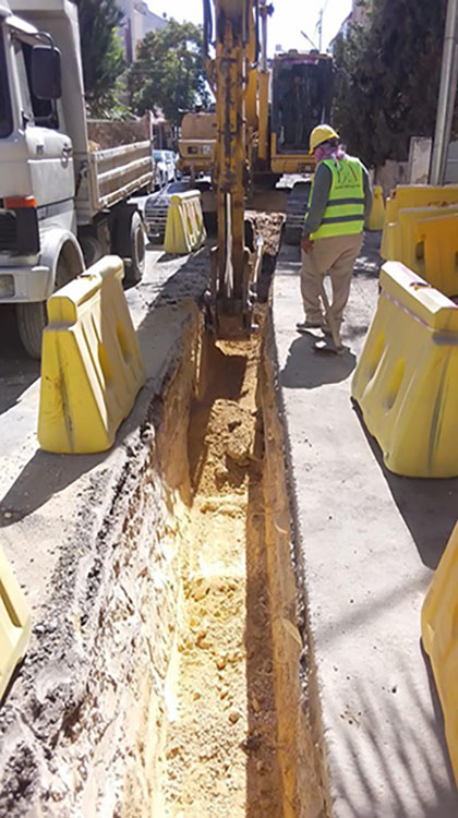 High & low Underground Electrical cable installation